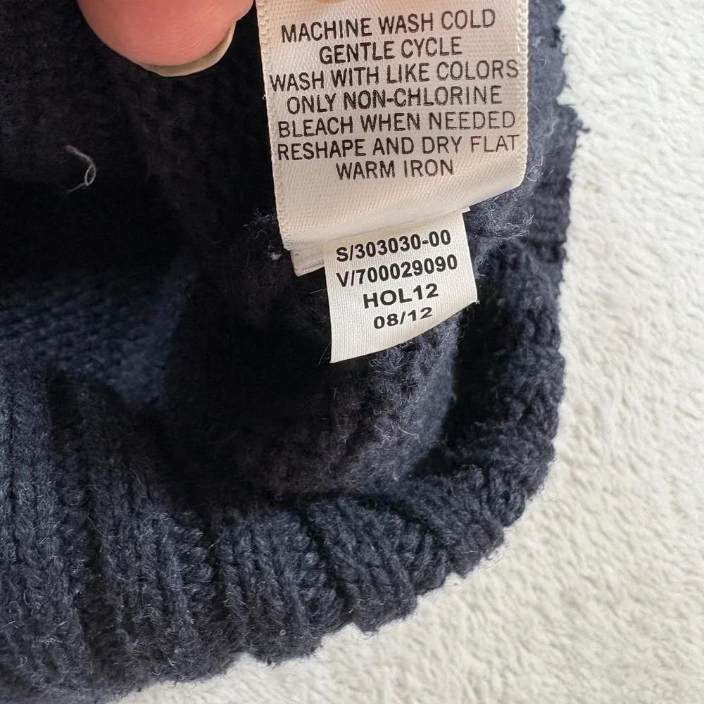 Banana Republic Cardigan Sweater Mens Medium Navy Blue Cotton Cozy Toggle‎ Front